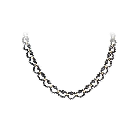 Collier chaîne spinelle noir nuage