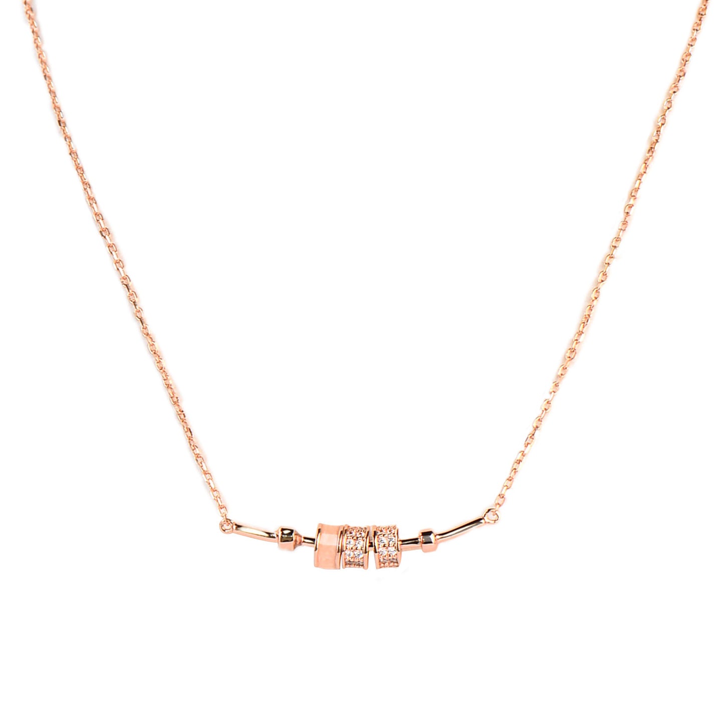 Rose Gold Plated Time Wheel Necklace