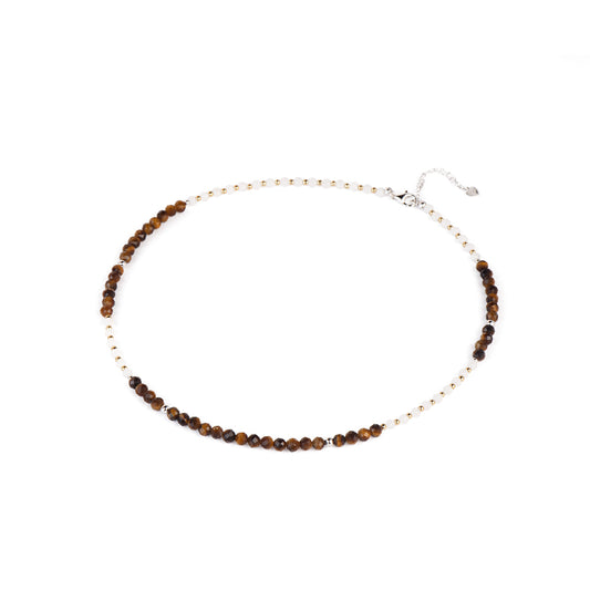 Blue Moonstone Tiger eye Necklace