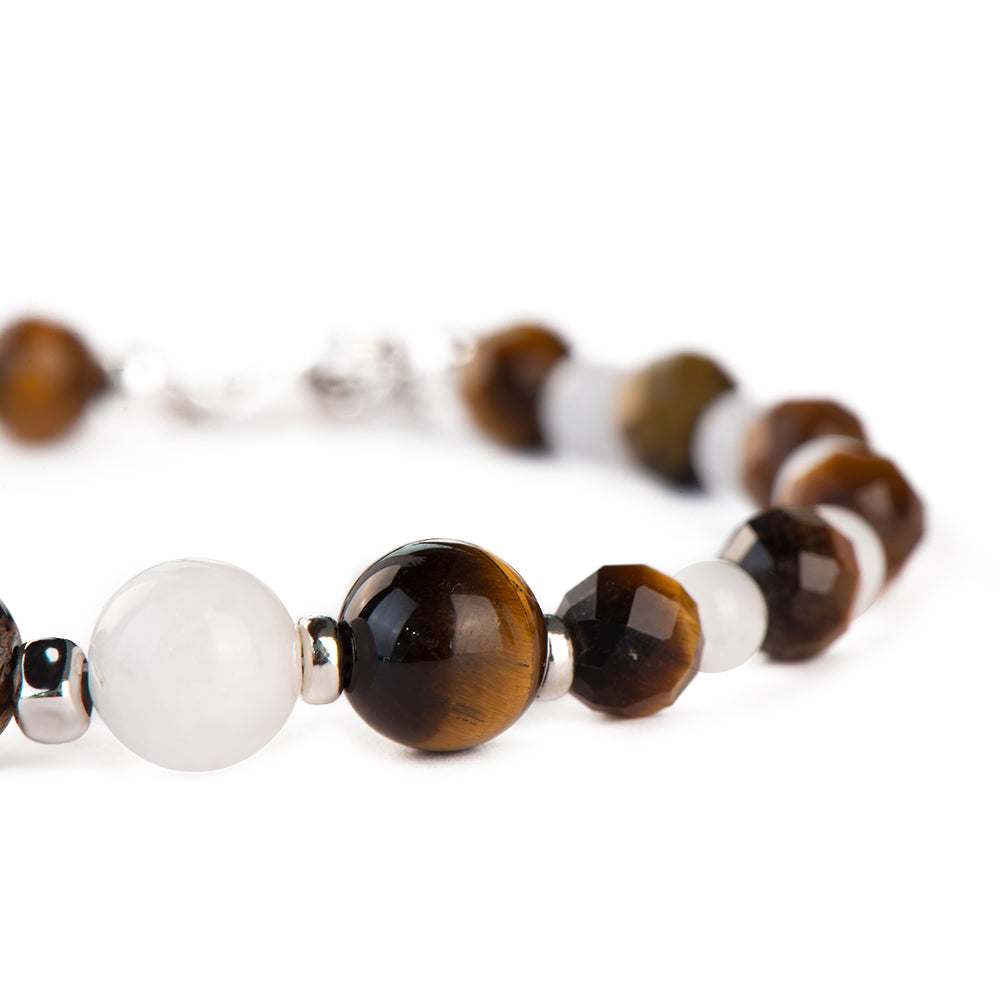 Blue Moonstone Tiger Eye Bracelet