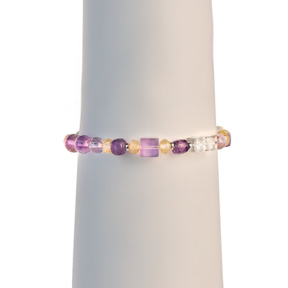 Super Seven Citrine Amethyst Chain Bracelet