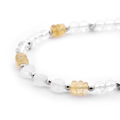 White and Yellow Crystal Bracelet