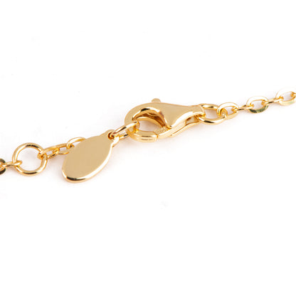 Feather 18k Gold Plated Strawberry Quartz Bracelet