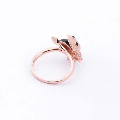 Rose Gold Plated Ladybug Ring