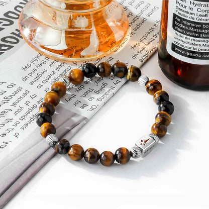 Protection Bracelet Authentic Black Agate Bracelet for Men Tiger's Eye Bracelet for Protection Beaded Bracelets