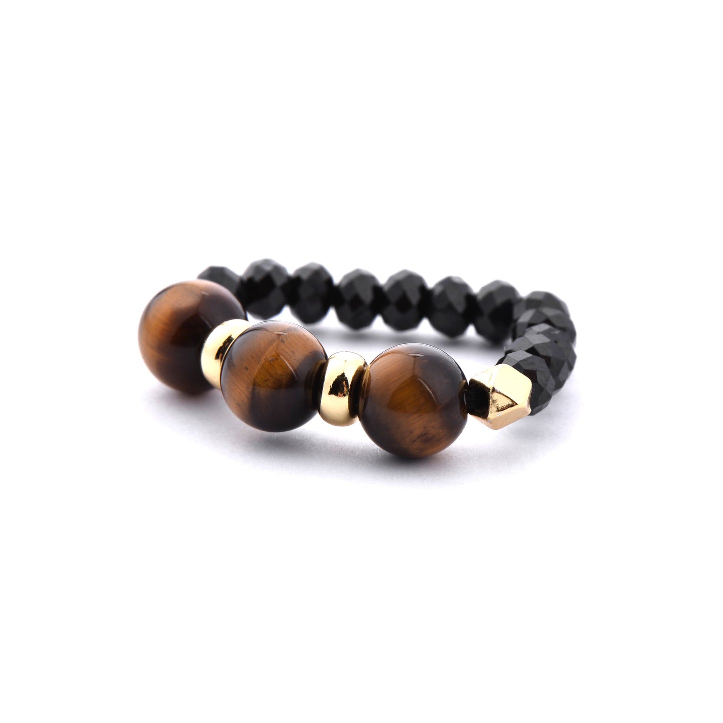 Tiger Eye Black Spinel Ring