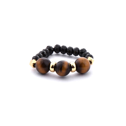 Tiger Eye Black Spinel Ring