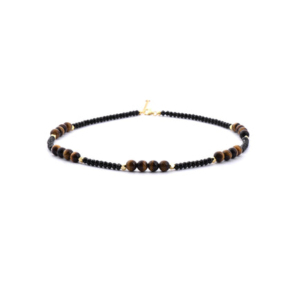 Tiger Eye Black Spinel Necklace