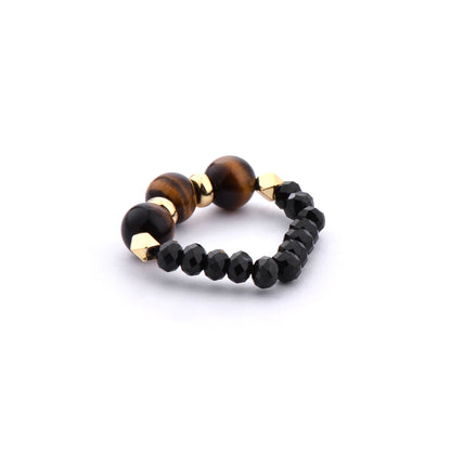 Tiger Eye Black Spinel Ring