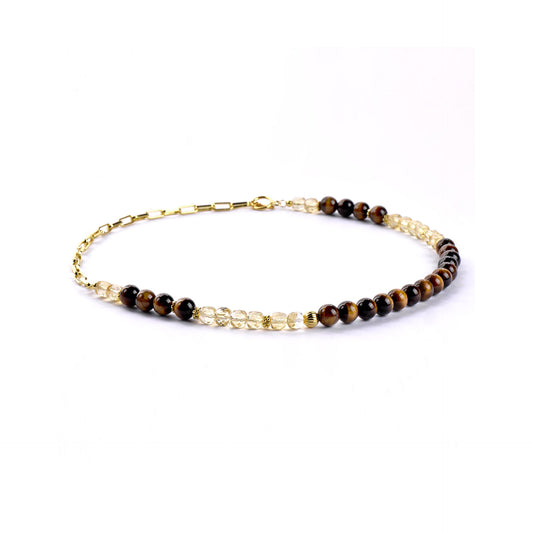 Tiger eye Citrine Necklace