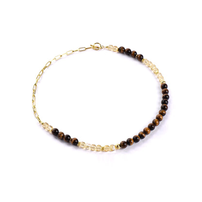 Tiger eye Citrine Necklace