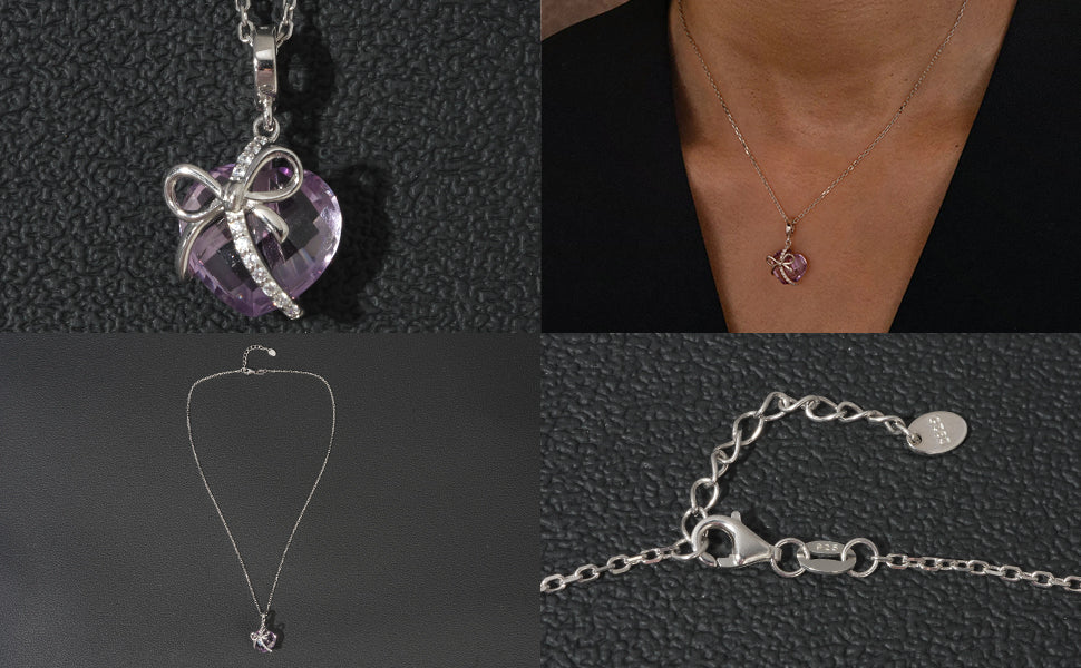 Amethyst Love Necklace