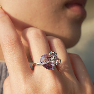 Amethyst Love Ring