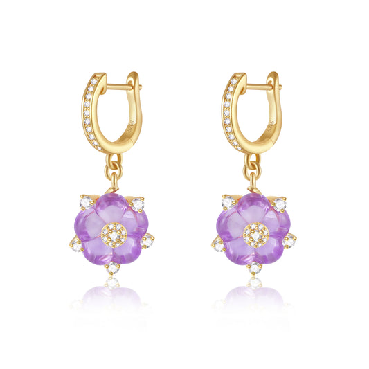 Amethyst Plum Blossom Earrings