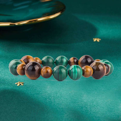 Island Malachite Tiger Eye Beads Bracelet