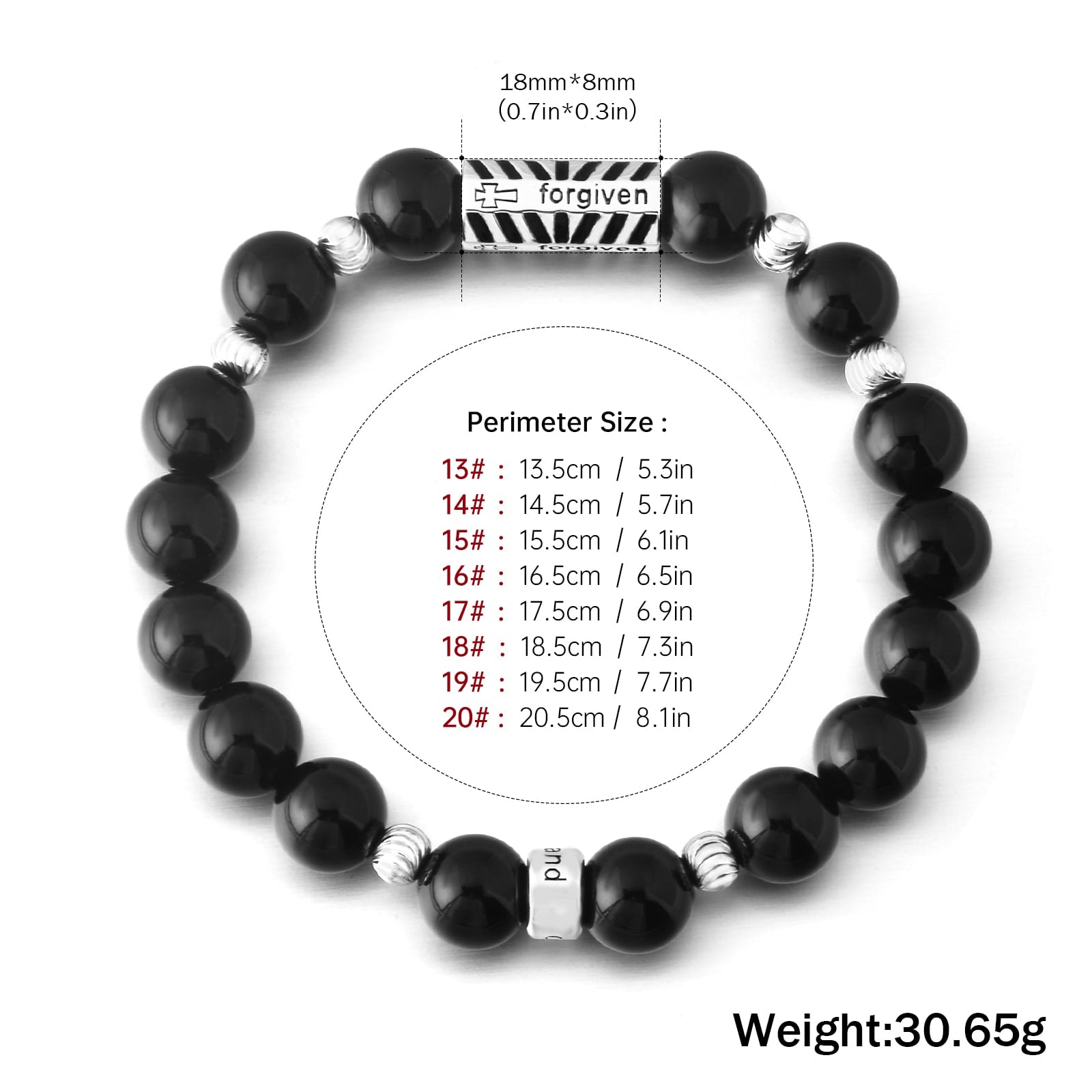 Agate Bracelet Men Women - Natural Black Agate Beads Bracelet, Genuine & Elastic Jewelry Accessories