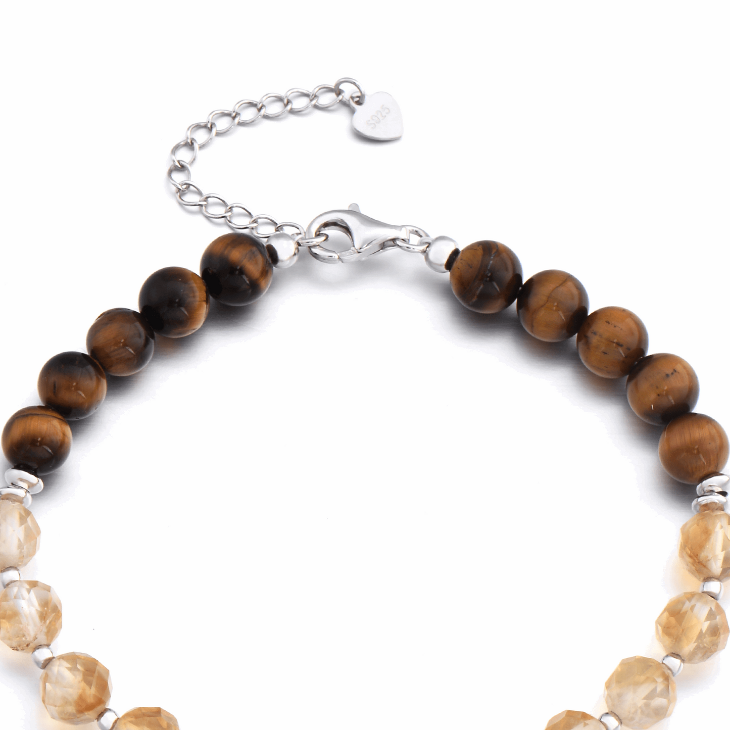 Citrine Tiger's Eye Crystal Bracelet, Wealth and Success Bracelet