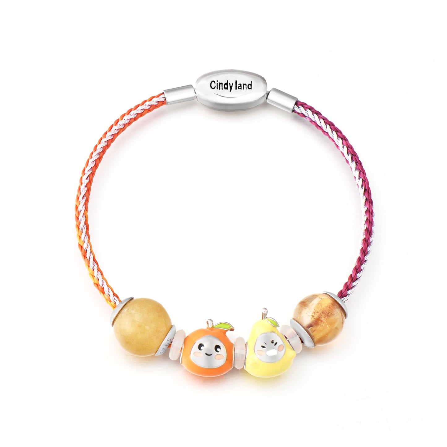 Braid bead bracelet String Bracelet,Pear Orange fruit childish Bracelet