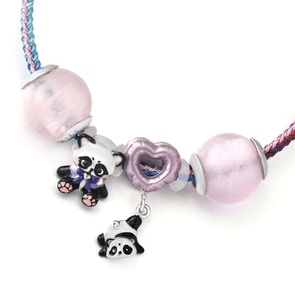 Rainbow Woven Silk Thread Dainty Cutie Animal Panda Bracelets