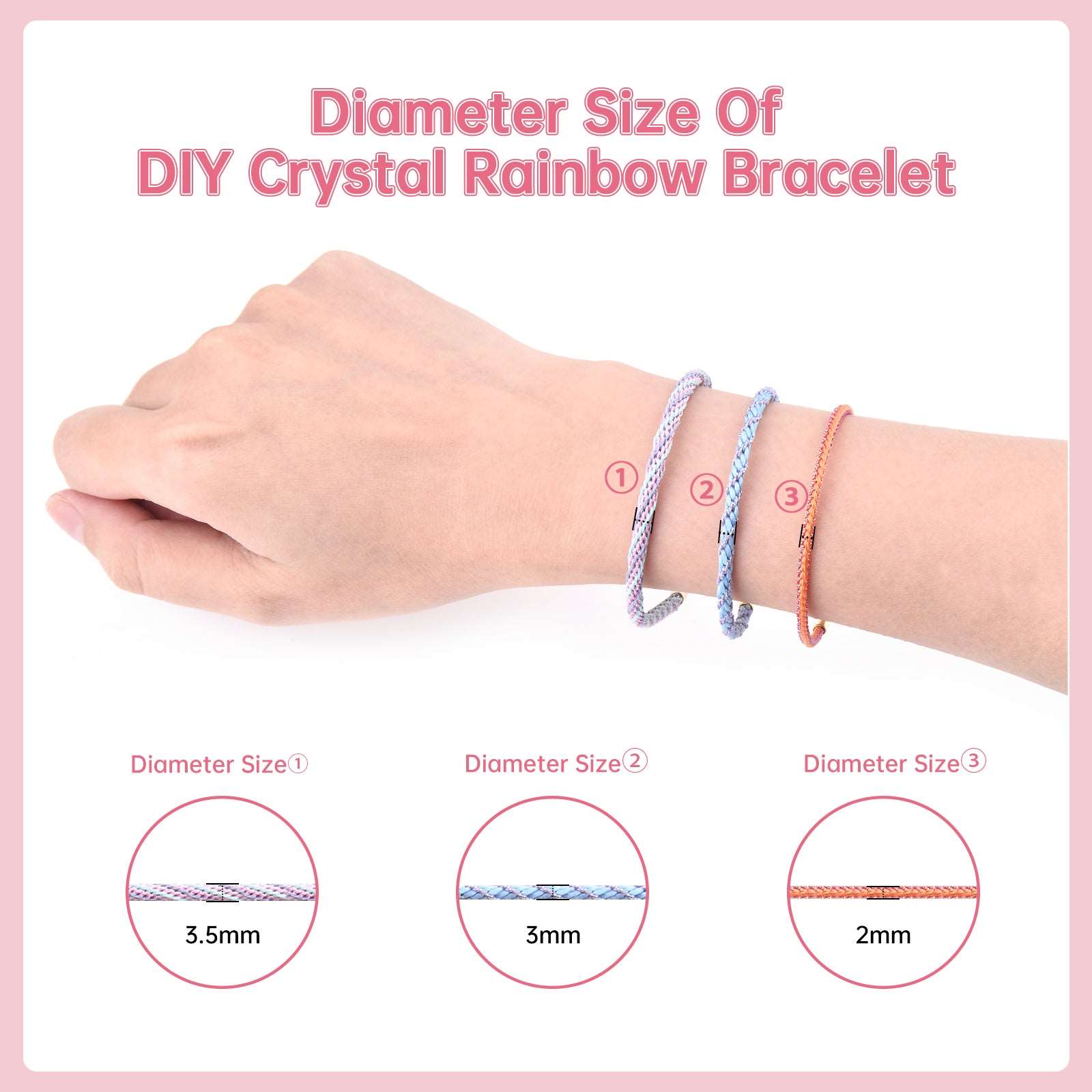 Slim Rainbow Braided Leather Bracelet