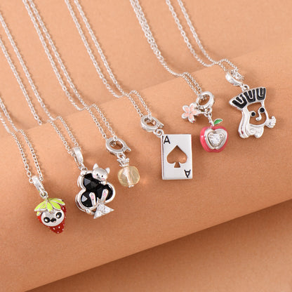 S925 Silver Charming Pendant Necklace Cutie Dog Desgin Jewelry Gift for Her