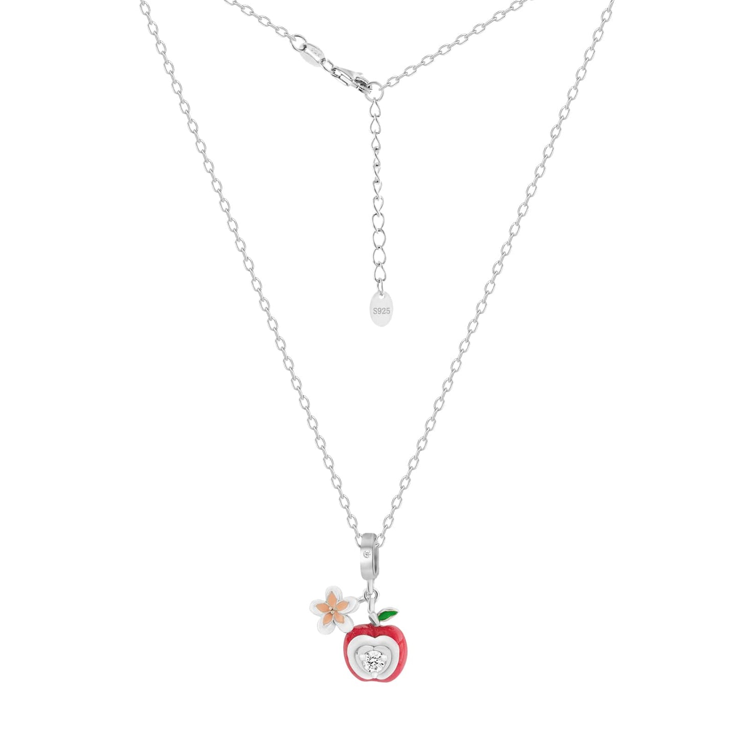 S925 Silver Charming Pendant Necklace Stylish Apple Desgin Jewelry Gift for Her